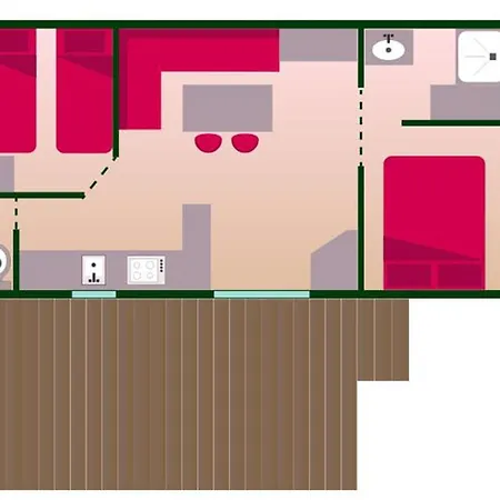 Mobil Confortable Pour 5 Pers, Terrasse, Cuisine Equipee - Api-1-52-424 Кемпинг