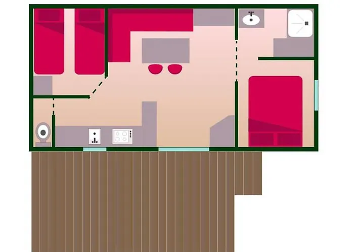 Mobil Confortable Pour 5 Pers, Terrasse, Cuisine Equipee - Api-1-52-424 Campsite